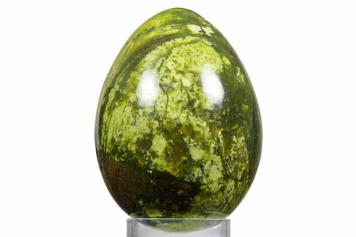 Polished Green Opal Egg - Madagascar #356171